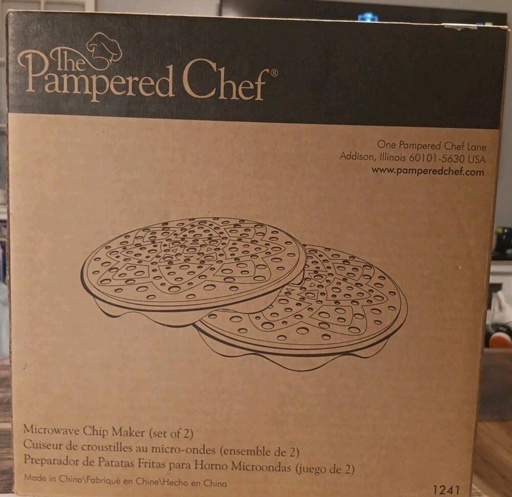 Pampered Chef Black Silicone Microwave Potato Chip Maker #1241 Brand New